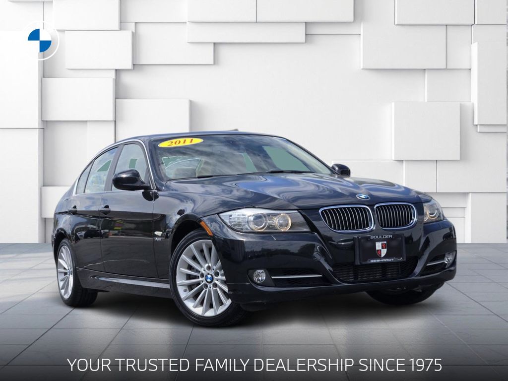 Black Sapphire Metallic 2011 BMW 3 Series Sedan All-Wheel Drive 6-Speed Automatic