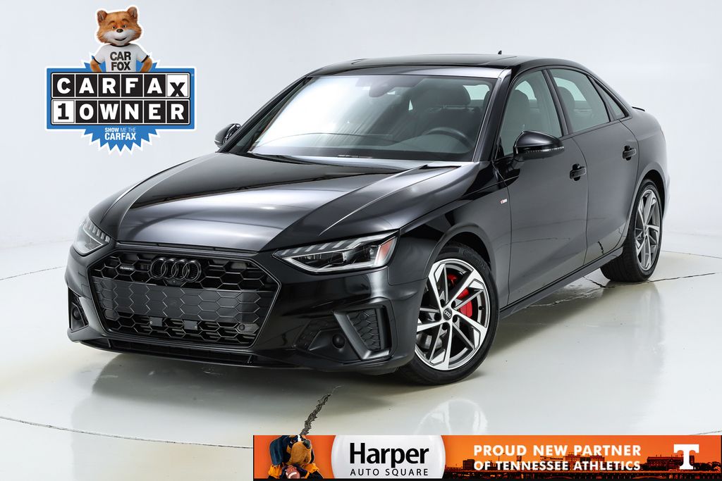 Mythos Black Metallic 2023 Audi A4 quattro Premium Plus S Line 45 TFSI AWD Sedan All-Wheel Drive 7-Speed Automatic