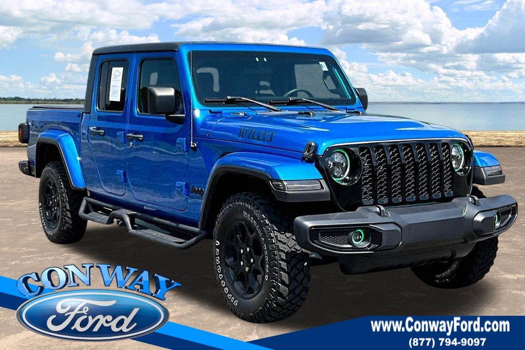 Hydro Blue Pearlcoat 2023 Jeep Gladiator Pickup Truck Four-Wheel Drive 8-Speed Automatic