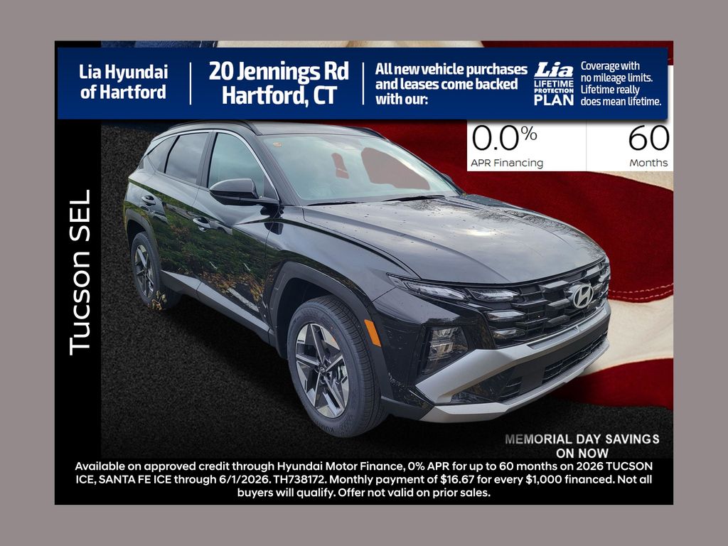 Phantom Black 2026 Hyundai Tucson SEL AWD SUV / Crossover All-Wheel Drive 8-Speed Automatic