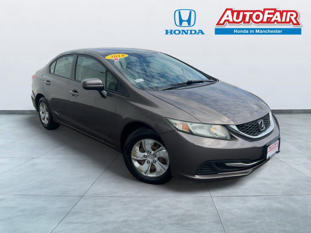 Urban Titanium Metallic 2014 Honda Civic Sedan Front-Wheel Drive Continuously Variable Transmission