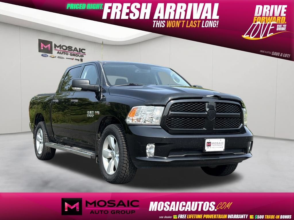 Brilliant Black Crystal Pearlcoat 2015 RAM 1500 Pickup Truck Four-Wheel Drive 8-Speed Automatic