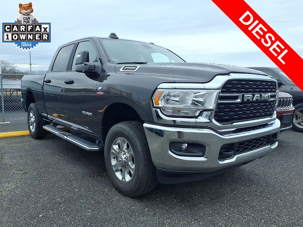 Gray (Granite Crystal Metallic Clearcoat) 2024 RAM 2500 Big Horn Crew Cab 4WD Pickup Truck Four-Wheel Drive 6-Speed Automatic