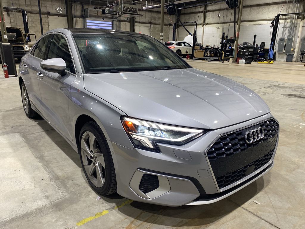 Florett Silver Metallic 2024 Audi A3 Sedan Front-Wheel Drive 7-Speed Automatic