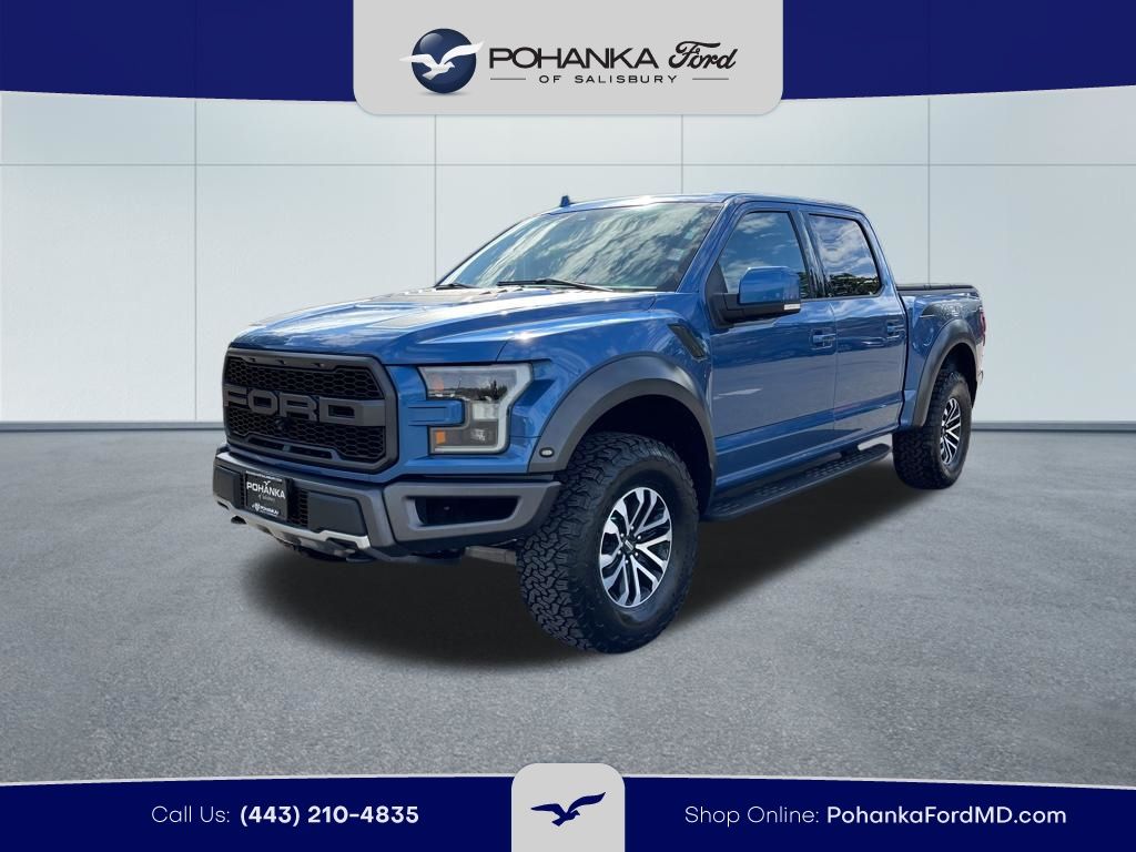 Blue 2019 Ford F-150 Raptor SuperCrew 4WD Pickup Truck Four-Wheel Drive Automatic