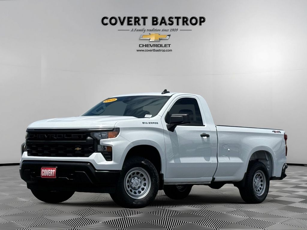Summit White 2025 Chevrolet Silverado 1500 Pickup Truck Four-Wheel Drive Automatic