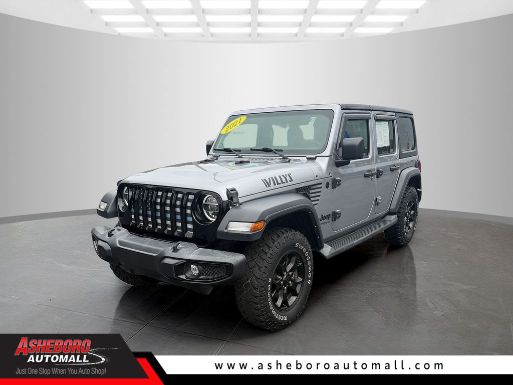 Billet Silver Metallic Clearcoat 2021 Jeep Wrangler SUV / Crossover Four-Wheel Drive 8-Speed Automatic