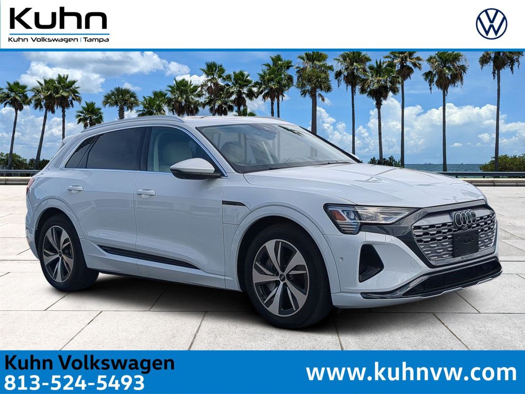 Glacier White Metallic 2024 Audi Q8 e-tron SUV / Crossover All-Wheel Drive Automatic