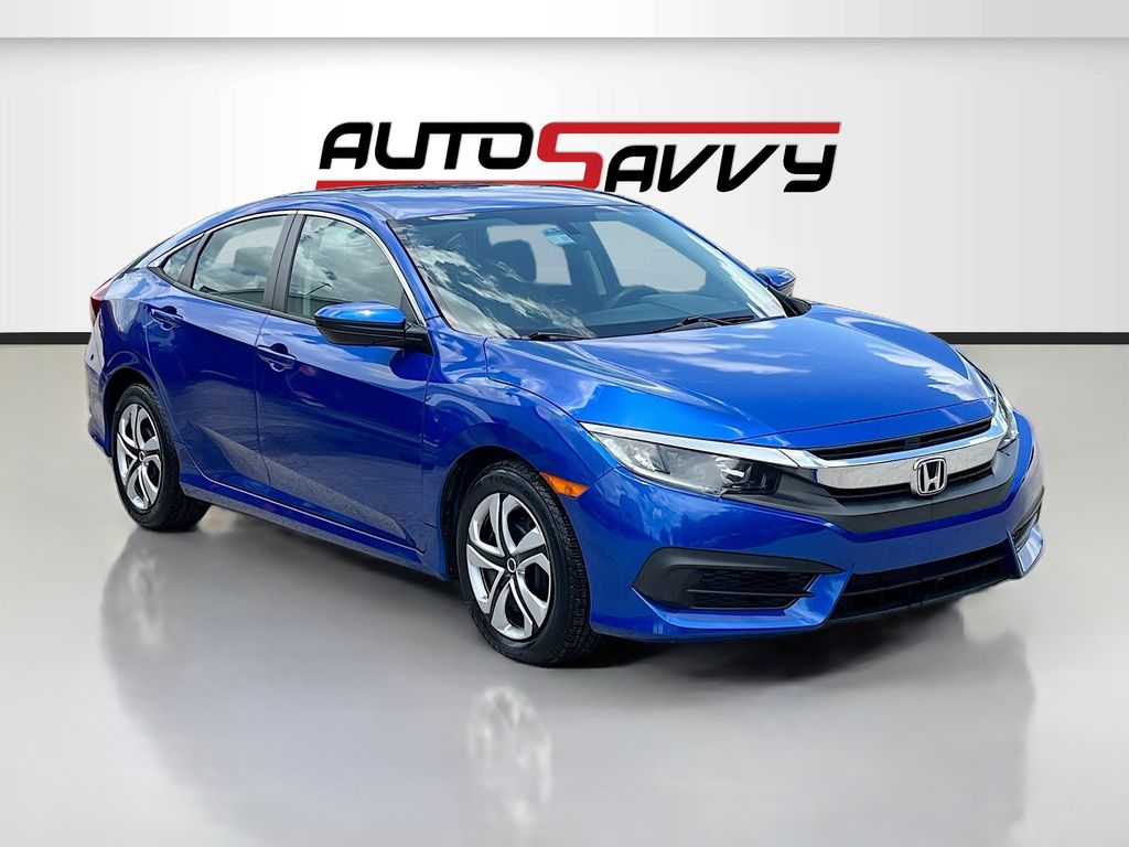 2018 Honda Civic LX Blue at DeMontrond Automotive Group