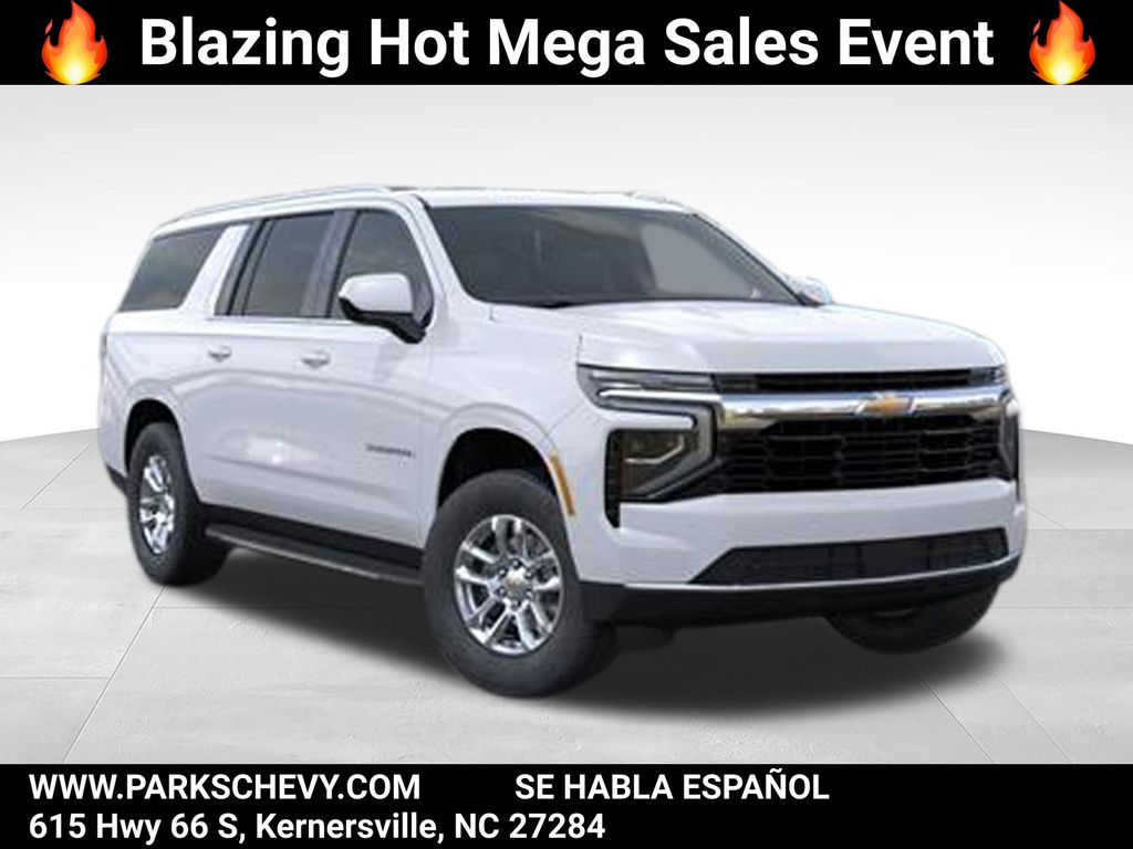 Summit White 2026 Chevrolet Suburban LS 4WD SUV / Crossover Four-Wheel Drive