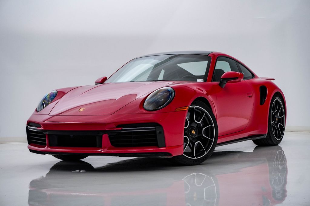 Guards Red 2022 Porsche 911 Turbo S Coupe AWD Coupe All-Wheel Drive 8-Speed Automatic