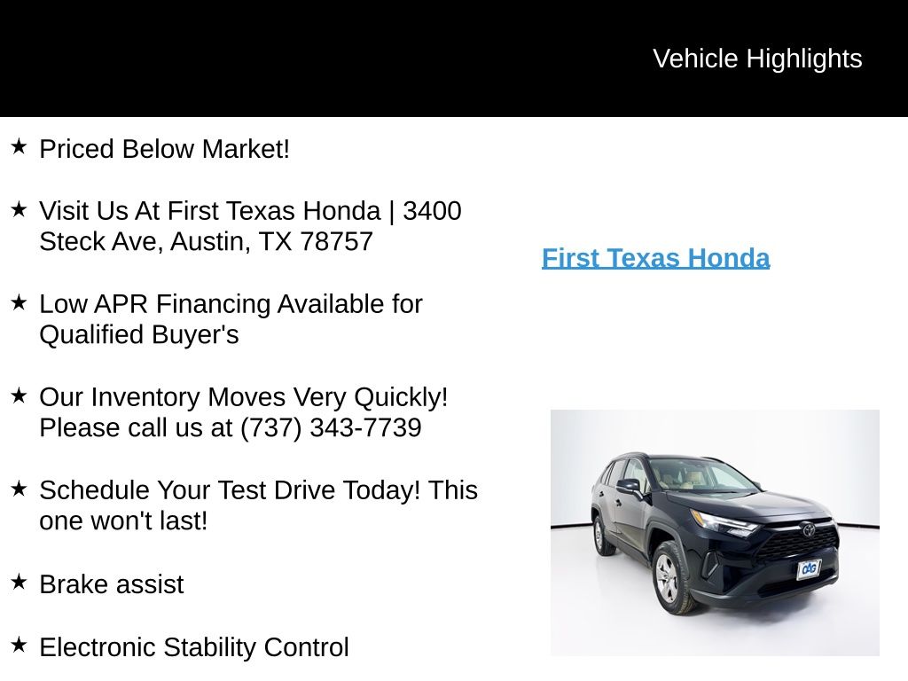 Used Car 2025 Toyota Rav4  Xle For Sale Under $35,000 In Austin, Texas