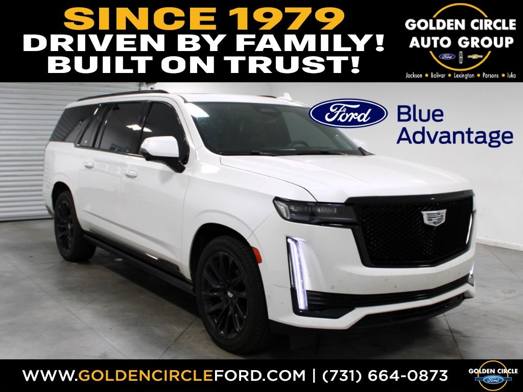 Crystal White Tricoat 2021 Cadillac Escalade ESV SUV / Crossover Four-Wheel Drive 