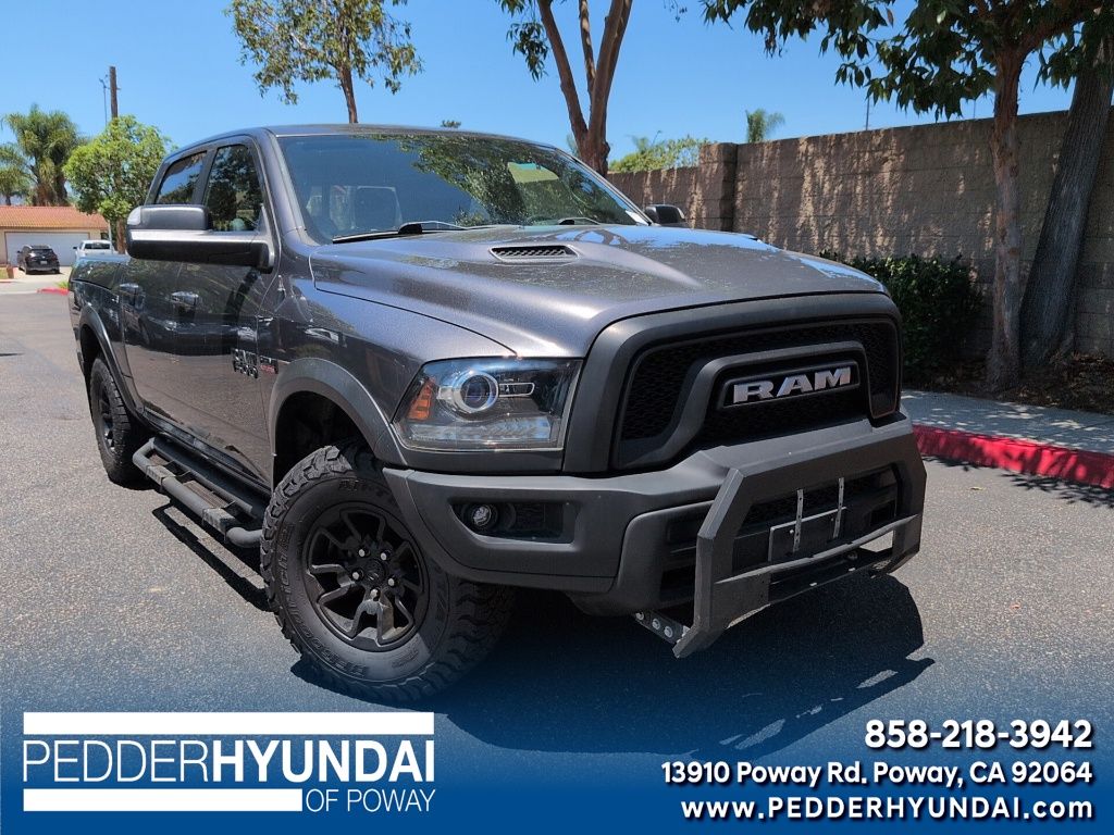 Gray (Granite Crystal Metallic Clearcoat) 2017 RAM 1500 Pickup Truck Four-Wheel Drive 8-Speed Automatic