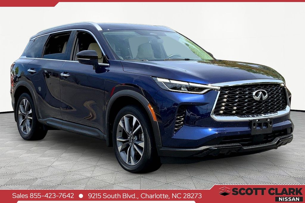 Blue 2023 INFINITI QX60 Luxe AWD SUV / Crossover All-Wheel Drive 9-Speed Automatic