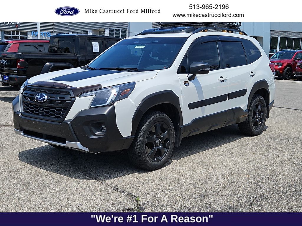 Crystal White Pearl 2023 Subaru Forester SUV / Crossover All-Wheel Drive Continuously Variable Transmission