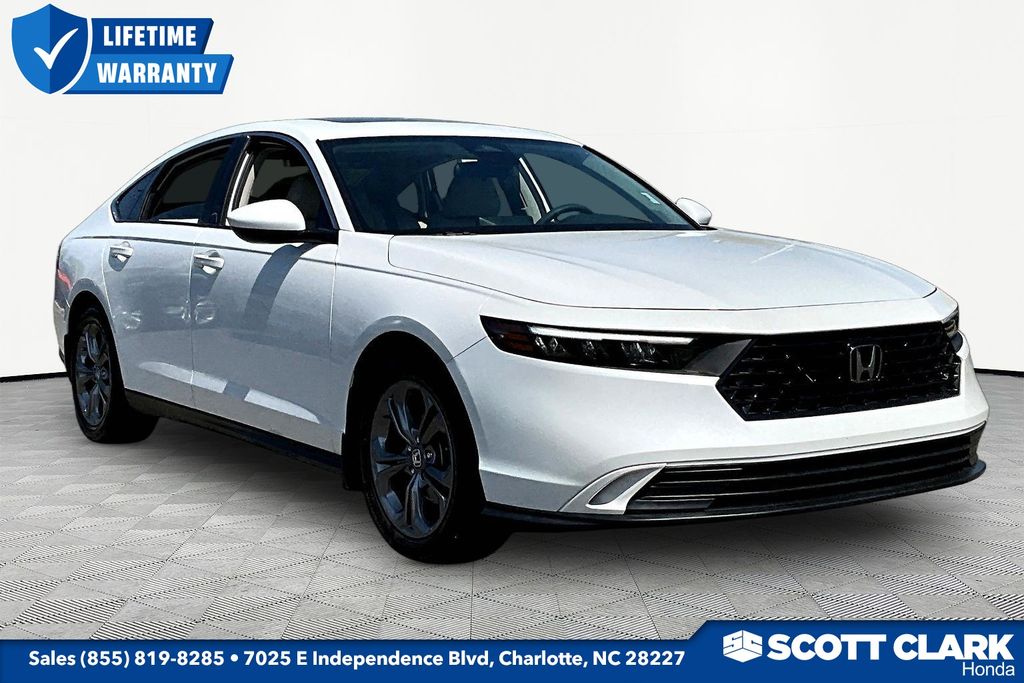 Platinum White Pearl 2024 Honda Accord EX FWD Sedan Front-Wheel Drive Continuously Variable Transmission