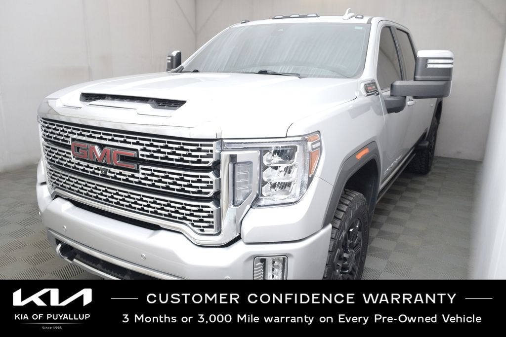 Quicksilver Metallic 2022 GMC Sierra 2500HD Denali Crew Cab 4WD Pickup Truck Four-Wheel Drive 6-Speed Automatic