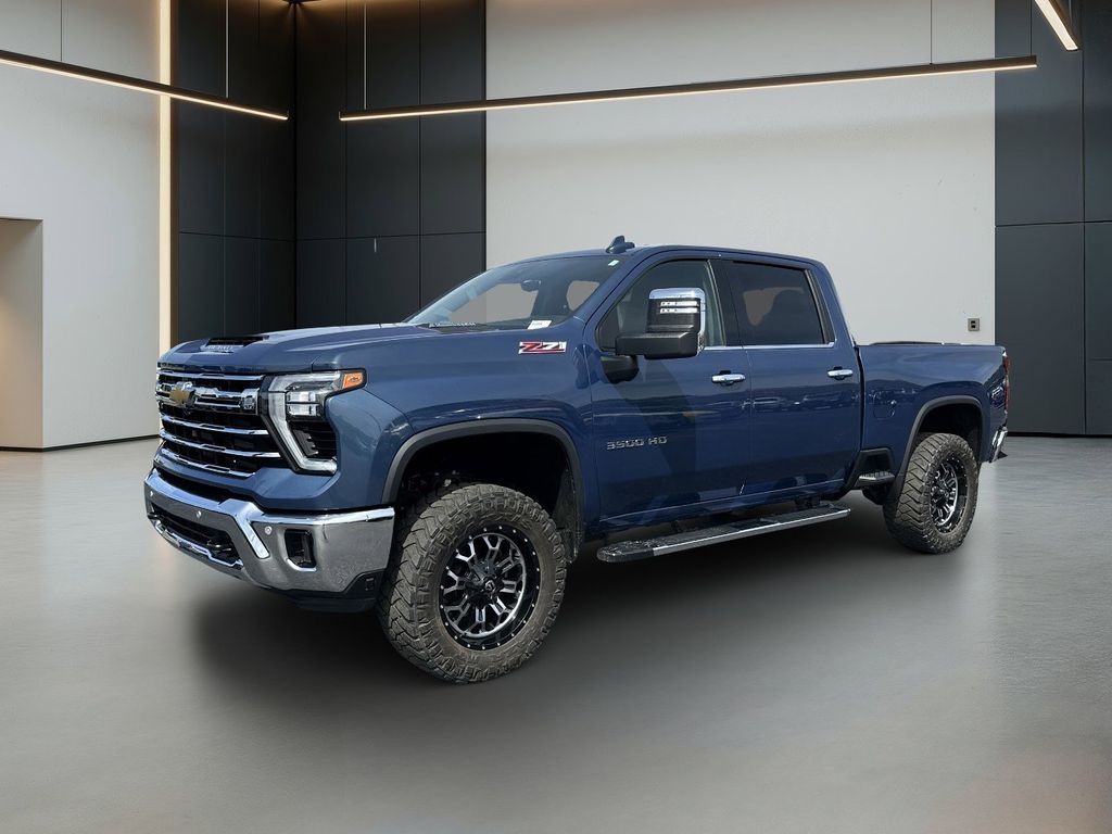 Lakeshore Blue Metallic 2025 Chevrolet Silverado 3500HD LTZ Crew Cab 4WD Pickup Truck Four-Wheel Drive Automatic
