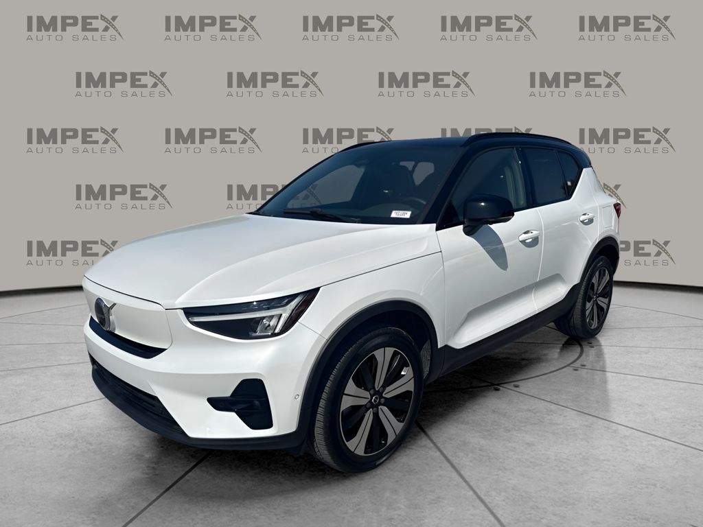 Crystal White Metallic 2023 Volvo XC40 Recharge SUV / Crossover All-Wheel Drive 1-Speed Automatic