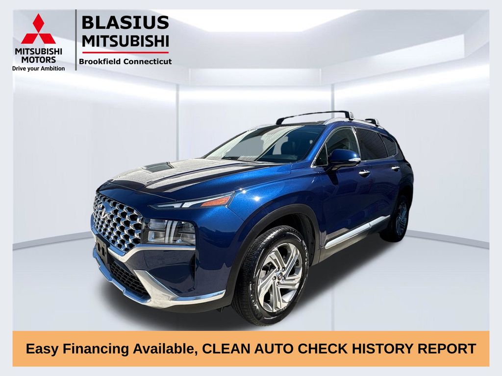 Stormy Blue 2021 Hyundai Santa Fe SUV / Crossover All-Wheel Drive 8-Speed Automatic