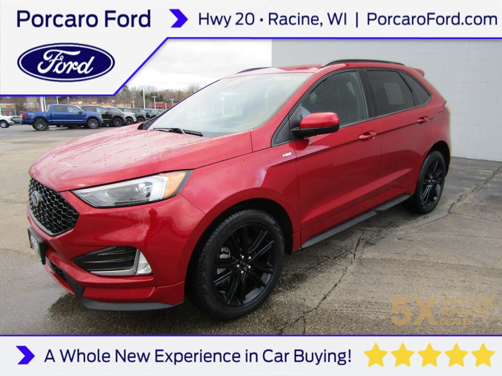 Rapid Red Metallic Tinted Clearcoat 2022 Ford Edge ST Line AWD SUV / Crossover All-Wheel Drive 8-Speed Automatic