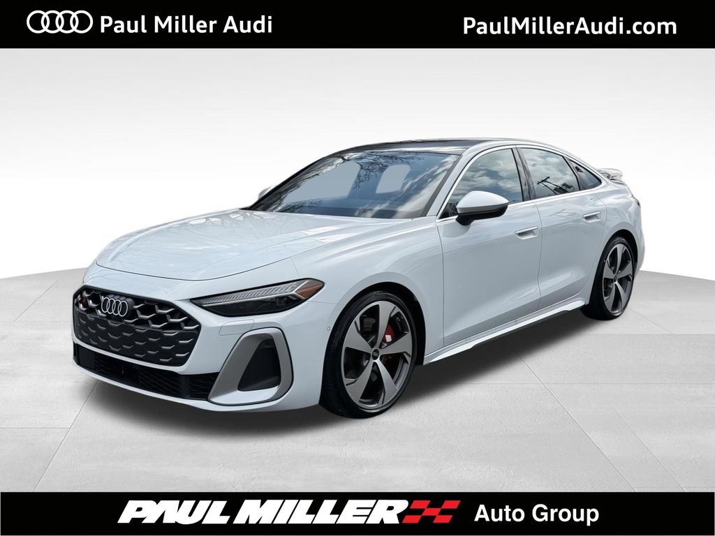 Glacier White Metallic 2025 Audi S5 3.0T quattro Premium Plus Sedan All-Wheel Drive 7-Speed Automatic