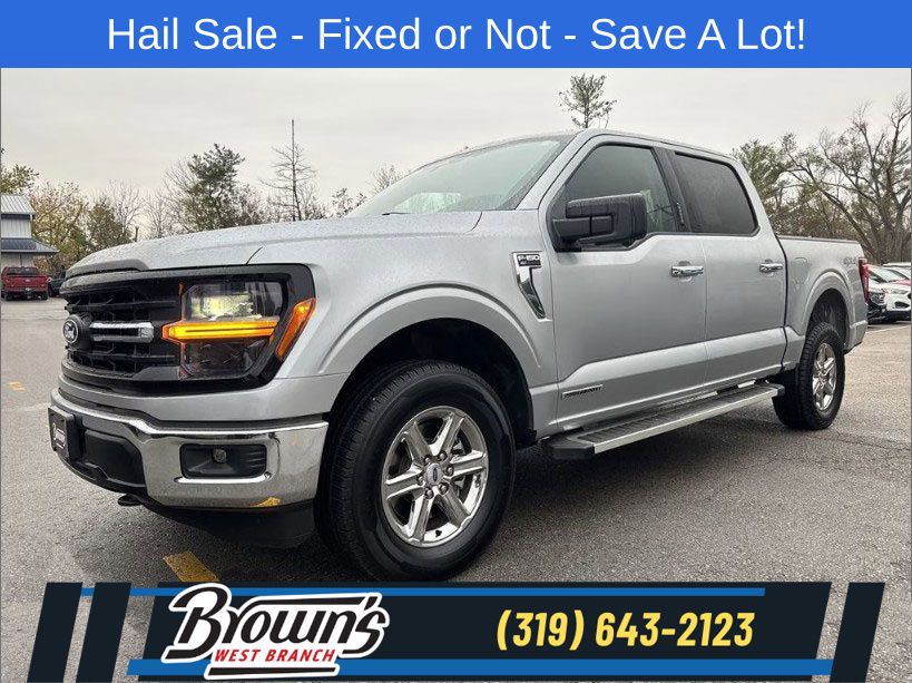 Silver Metallic 2024 Ford F-150 XLT SuperCrew 4WD Pickup Truck Four-Wheel Drive Automatic