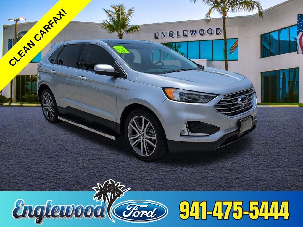Iconic Silver Metallic 2022 Ford Edge SUV / Crossover All-Wheel Drive 8-Speed Automatic