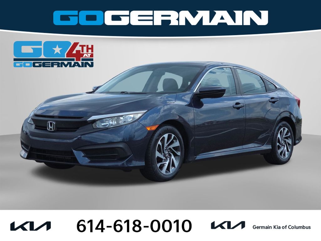 Gray (Modern Steel Metallic) 2017 Honda Civic Sedan Front-Wheel Drive Continuously Variable Transmission