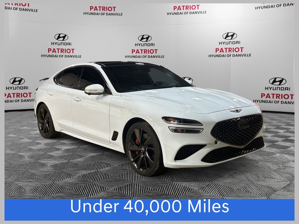 Alta White 2022 Genesis G70 3.3T RWD Sedan Rear-Wheel Drive 8-Speed Automatic