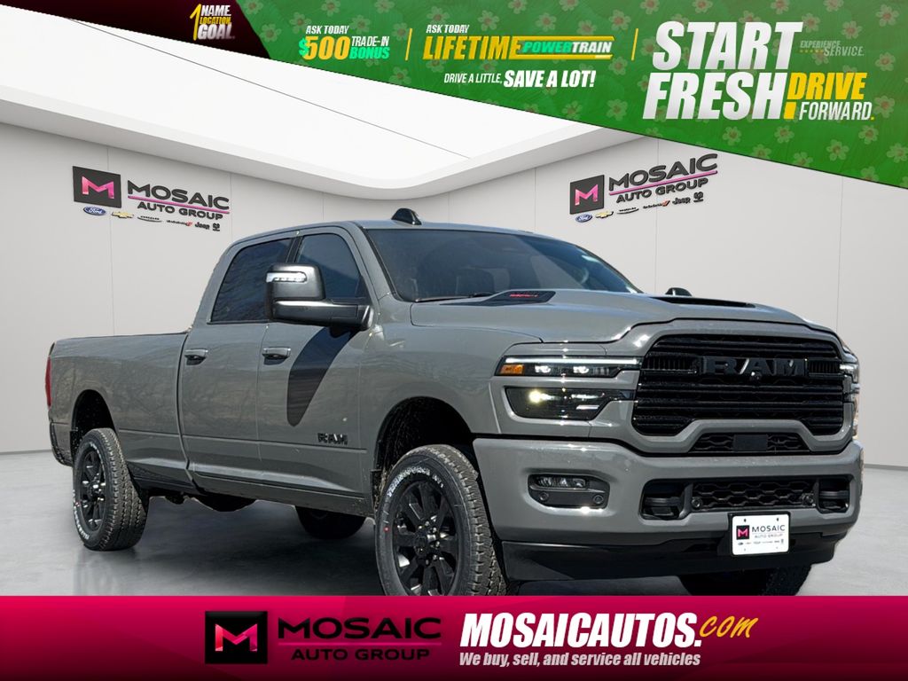 Ceramic Gray Clearcoat 2026 RAM 3500 Laramie Crew Cab LB 4WD Pickup Truck Four-Wheel Drive 8-Speed Automatic
