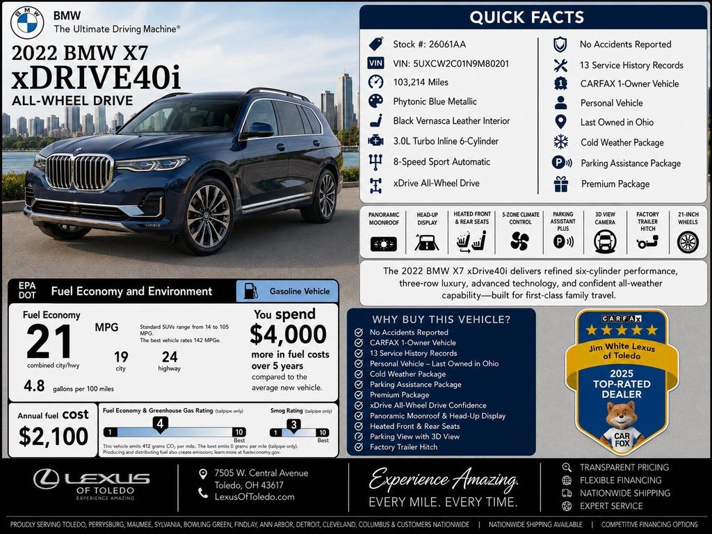 2022 BMW X7 xDrive40i AWD