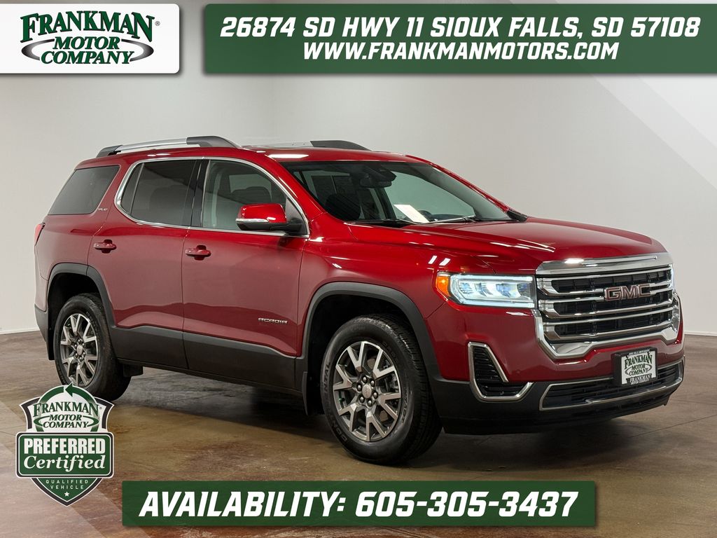 Volcanic Red Tintcoat 2023 GMC Acadia SLE AWD SUV / Crossover Four-Wheel Drive 9-Speed Automatic