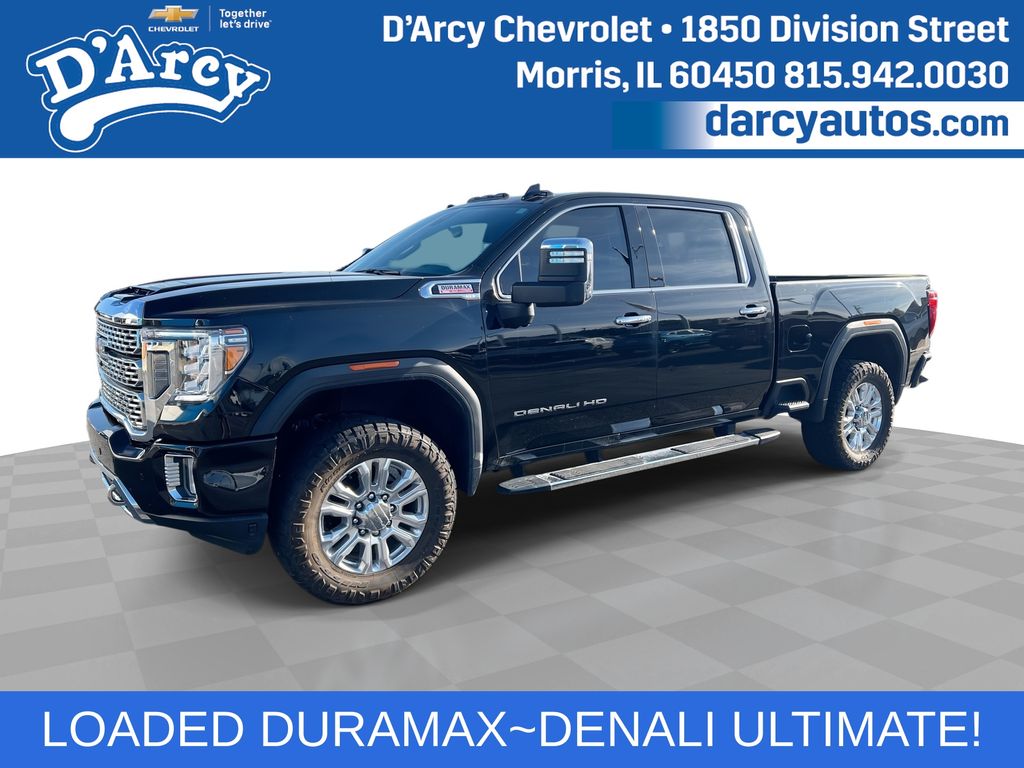 Black (Ebony Twilight Metallic) 2022 GMC Sierra 3500HD Denali Crew Cab 4WD Pickup Truck Four-Wheel Drive Automatic