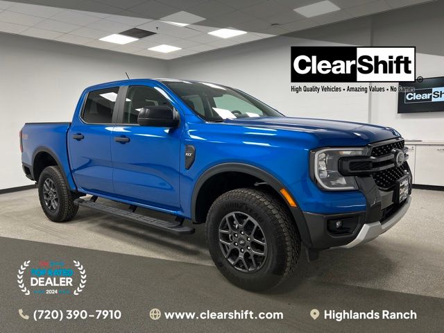 Velocity Blue Metallic 2025 Ford Ranger XLT SuperCrew 4WD Pickup Truck Four-Wheel Drive 10-Speed Automatic