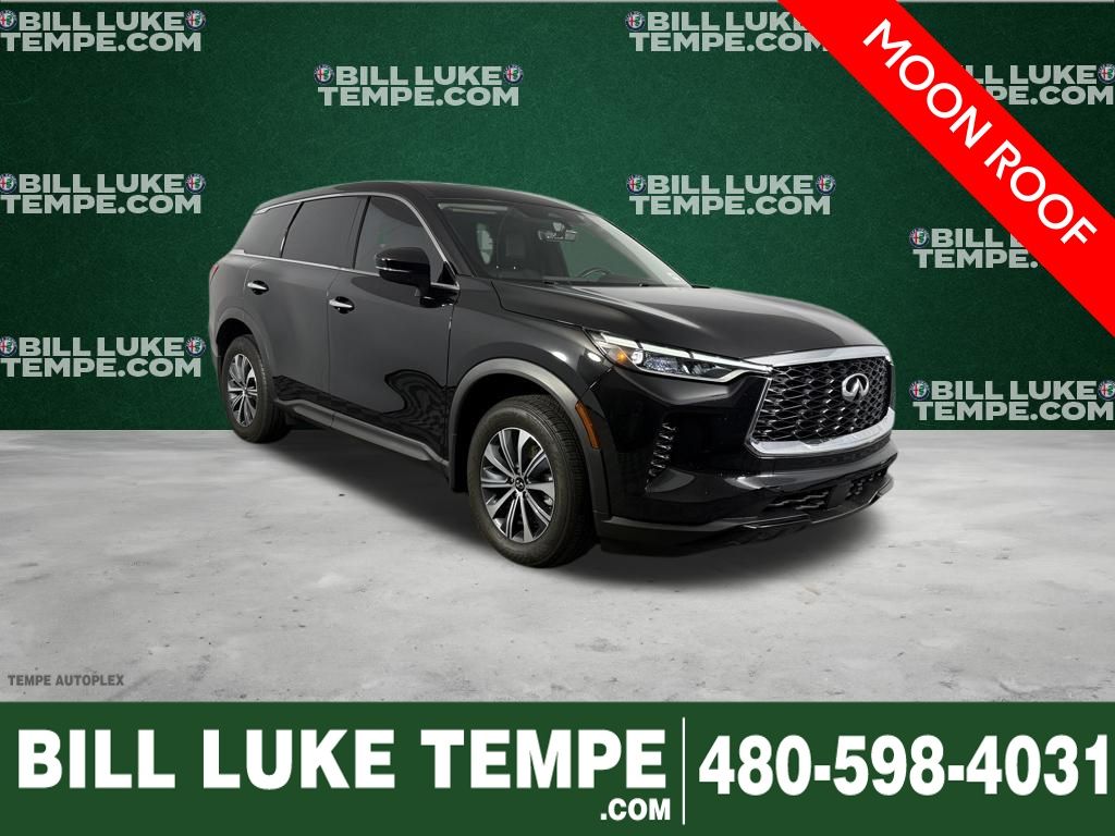 Mineral Black 2025 INFINITI QX60 Pure FWD SUV / Crossover Front-Wheel Drive 9-Speed Automatic