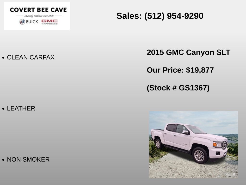 Used Car 2015 Gmc Canyon  Slt For Sale Under $20,000 In Austin, Texas