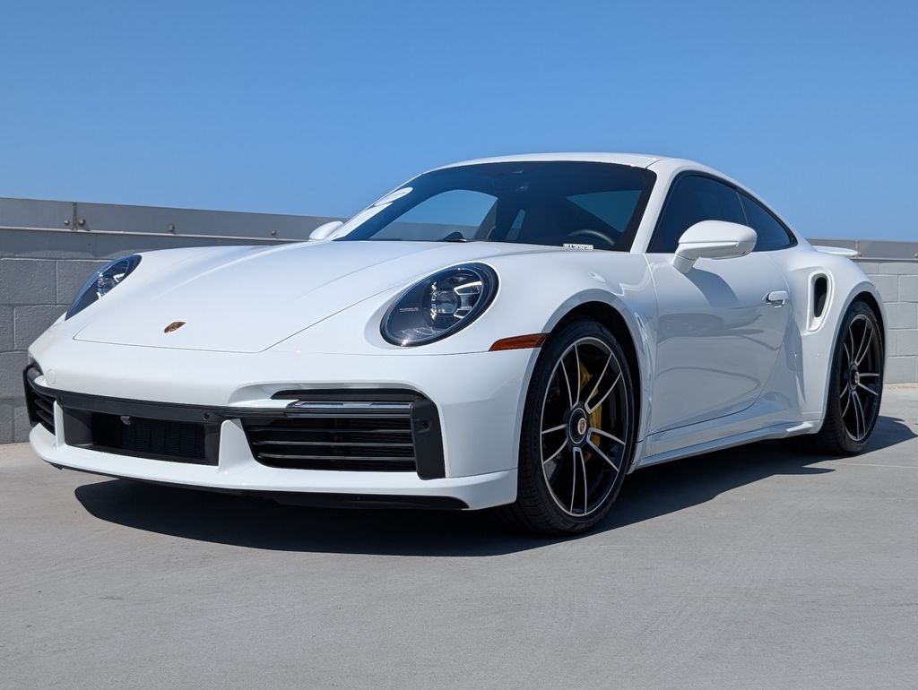 White 2021 Porsche 911 Turbo S Coupe AWD Coupe All-Wheel Drive 8-Speed Automatic