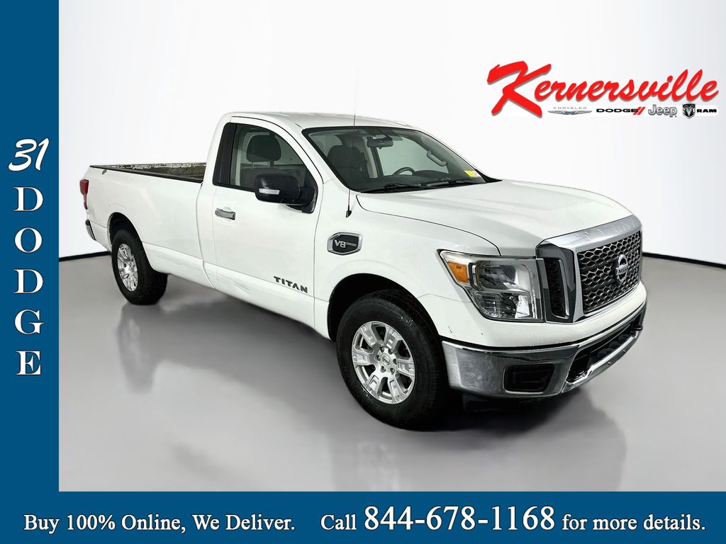 Glacier White 2017 Nissan Titan Pickup Truck Four-Wheel Drive 7-Speed Automatic