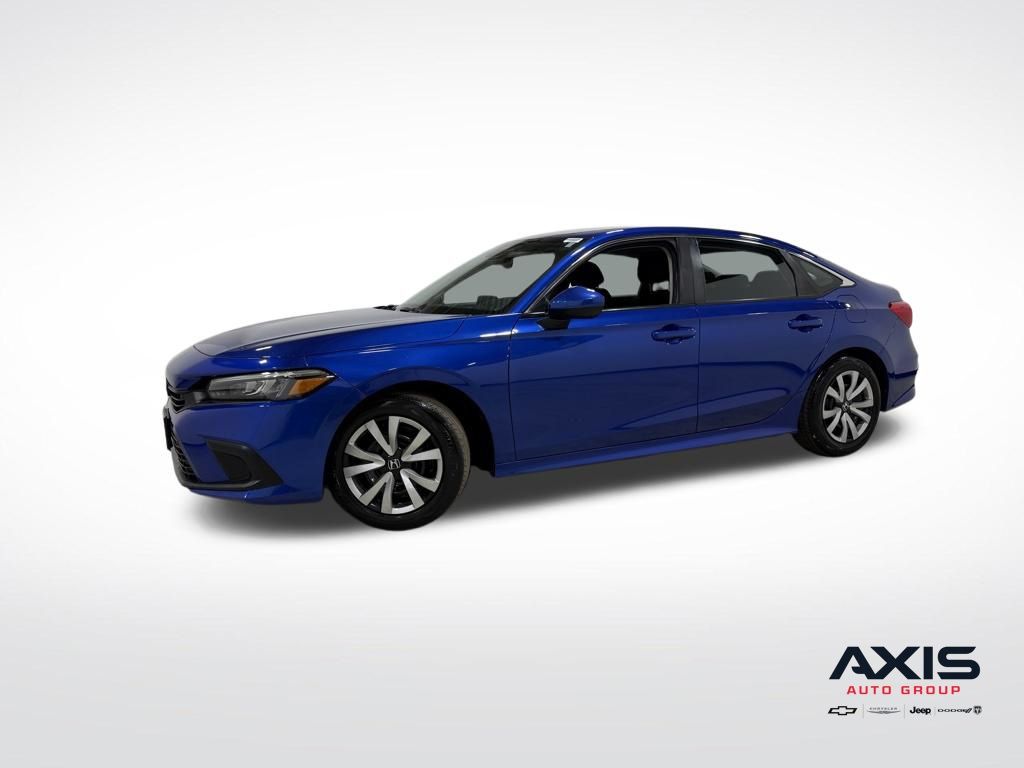 Aegean Blue Metallic 2022 Honda Civic Sedan Front-Wheel Drive Continuously Variable Transmission