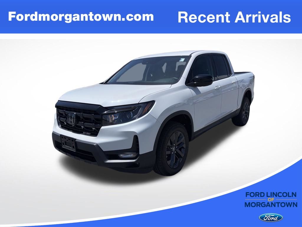 White 2024 Honda Ridgeline Sport AWD Pickup Truck All-Wheel Drive 9-Speed Automatic