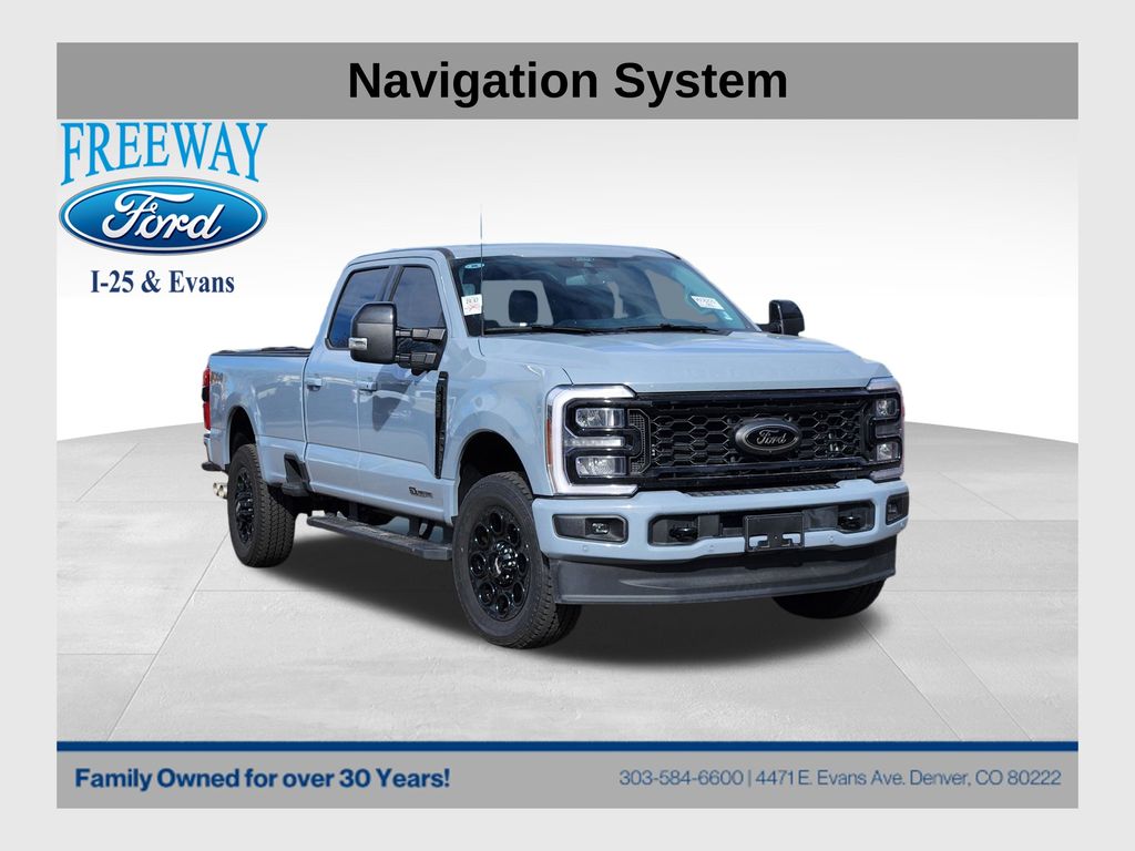 Glacier Gray Metallic TriCoat 2025 Ford F-350 Super Duty Lariat Crew Cab 4WD Pickup Truck Four-Wheel Drive Automatic