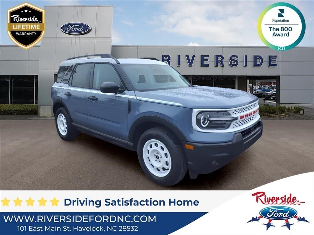 Blue (Azure Gray Metallic Tri-Coat) 2025 Ford Bronco Sport SUV / Crossover All-Wheel Drive 8-Speed Automatic