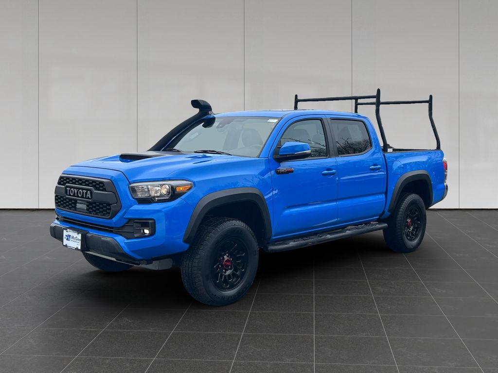 Blue 2019 Toyota Tacoma TRD Pro Double Cab 4WD Pickup Truck Four-Wheel Drive 6-Speed Manual