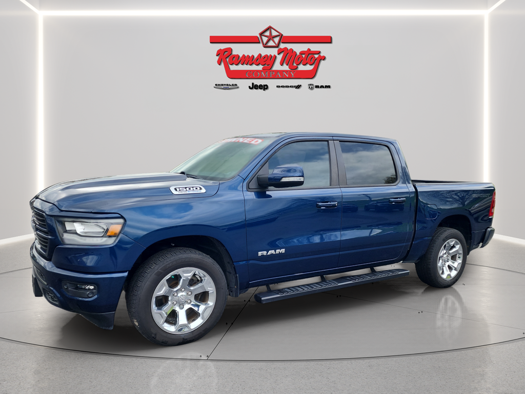 Patriot Blue Pearlcoat 2021 RAM 1500 Big Horn Crew Cab 4WD Pickup Truck Four-Wheel Drive 8-Speed Automatic