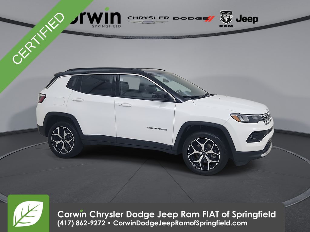 Bright White Clearcoat 2025 Jeep Compass Limited 4WD SUV / Crossover Four-Wheel Drive 8-Speed Automatic