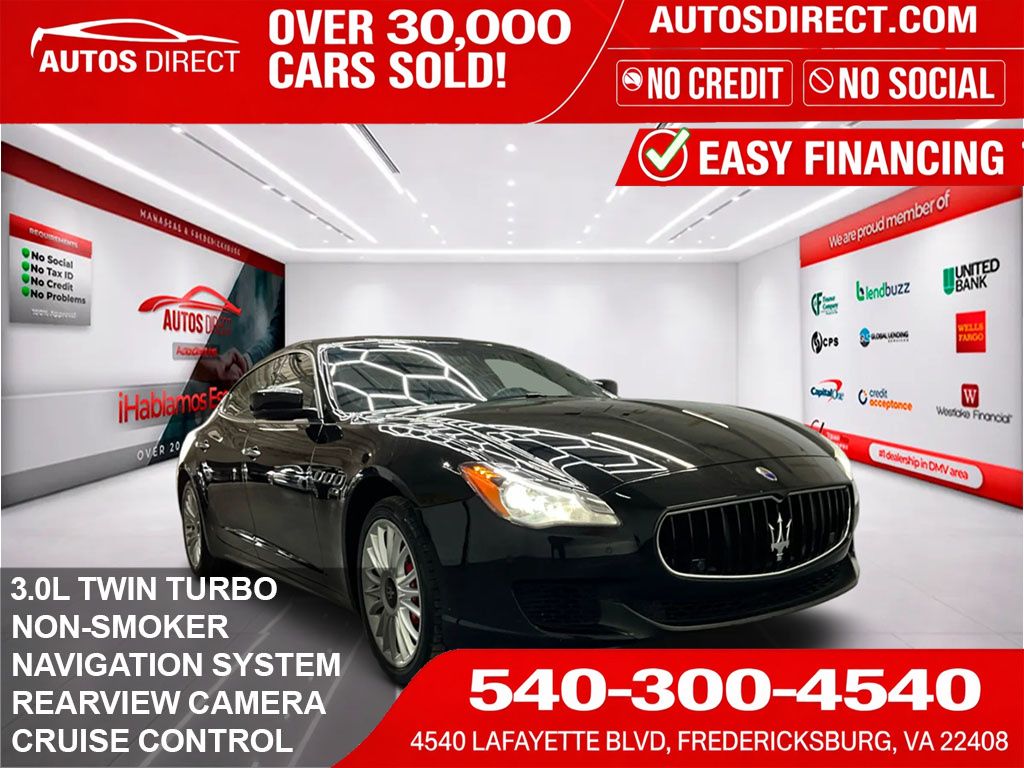Black 2014 Maserati Quattroporte S Q4 AWD Sedan All-Wheel Drive 8-Speed Automatic
