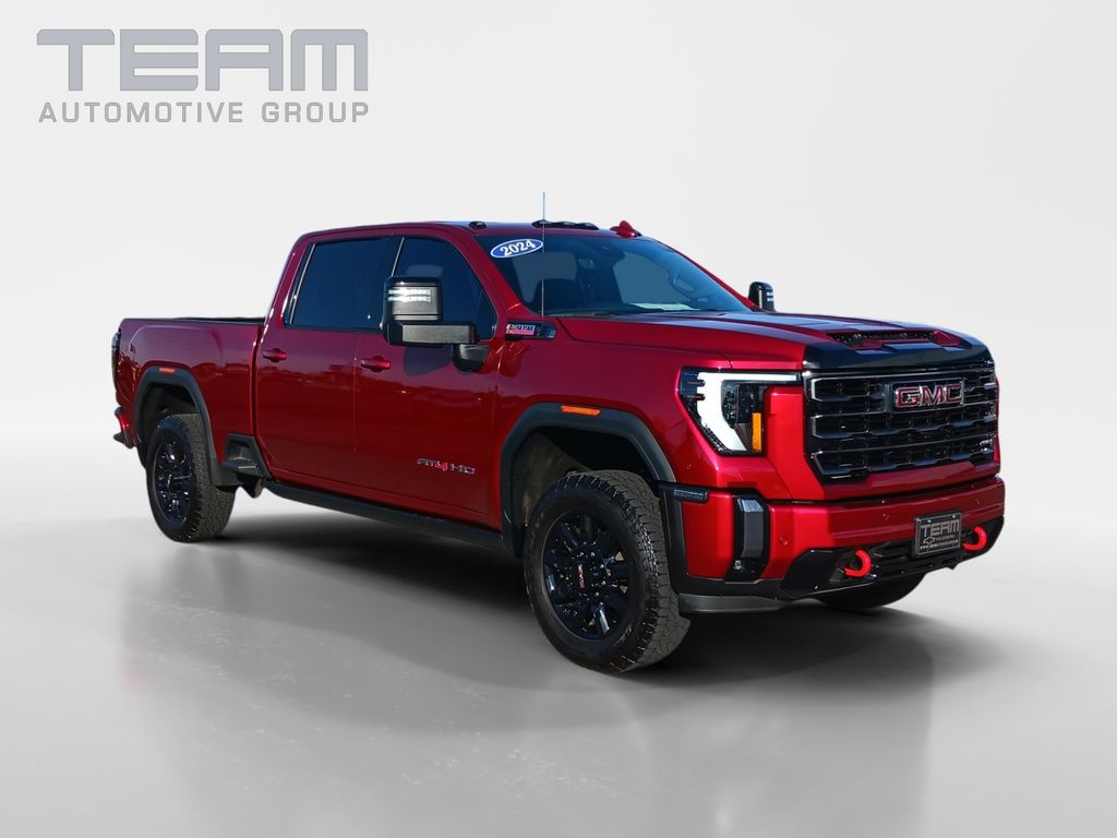 Volcanic Red Tintcoat 2024 GMC Sierra 2500HD AT4 Crew Cab 4WD Pickup Truck Four-Wheel Drive 10-Speed Automatic