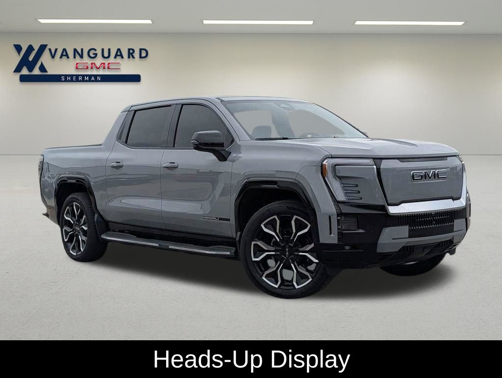 Thunderstorm Gray 2025 GMC Sierra EV Denali Crew Cab (Extended Range) e4WD Pickup Truck All-Wheel Drive 1-Speed Automatic